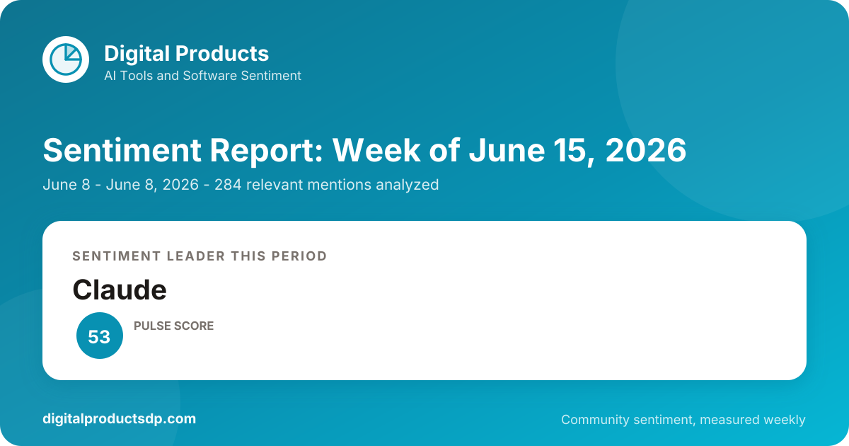 AI Tools and Software Sentiment Report: Week of June 15, 2026